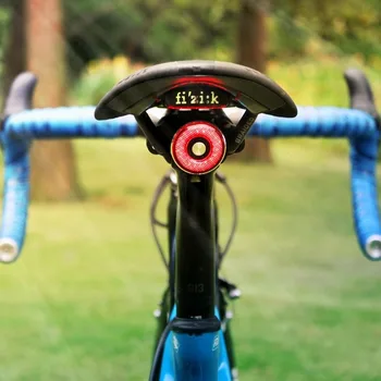 ANTUSI Q5 Cykel Smart Brake Sensor Baglygter Cykel Aluminium Legering Sikkerhed Advarsel Bageste Lys USB Charge Høj Lumen Lampe Cykling
