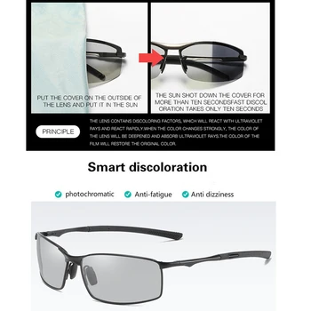 AORON Polariseret Fotokromisk Solbriller Herre Overgang Linse Kørsel Briller Mandlige Driver Sikkerhed Beskyttelsesbriller Oculos Gafas De Sol