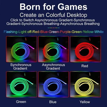 AULA LED Lys Gaming musemåtte RGB Stort Tastatur Måtten skridsikker naturgummi musemåtte Stort Bord Mat PC Skrivebord Pad