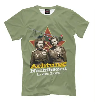 Achtung! Nat Hekse I Himlen! Nye T-Shirt Den Russiske Hær, Luftvåben Ww2