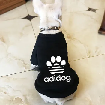 Adidog Hund Tøj Varm Mode Brev Dog Hættetrøjer Frakke Sweater For Fransk Bulldog Hvalp Chihuahua Yorkshire Til Små Og Mellemstore Hunde