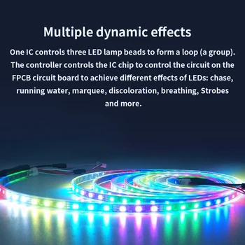 Adresserbare DC12V 30/48/60leds/m fuld farve WS2811 IC RGB led lysbånd neon led WS2811 5m/masse Smart Pixel Led Strip