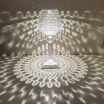 Akryl Bord Lampe Crystal Sengelampe I Italiensk Stil, Stue, Soveværelse Lampe Bordlampe Sengelampe Bryllup Indretning Night Lights