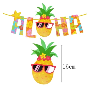 Aloha Banner Ballon Sæt Luau Ananas Fest Sommer Beach Party, Bryllup, Fødselsdag Hawaii Party Tropic Safari Gul Ananas