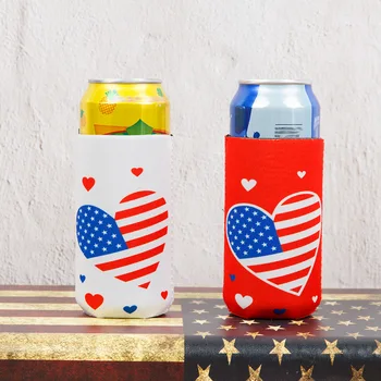 American National Dag Independence Day Flaske Dække Neopren Koks Dække Termisk Isolering Dekoration 500ml Øl Cover