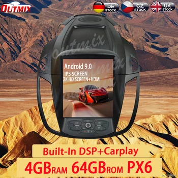 Android 10 4+64G PX6 Lodret Tesla IPS-Skærm Til Ford KUGA 2013 -2017 Bil DVD-GPS Multimedie-Afspiller Radio Audio Navigation