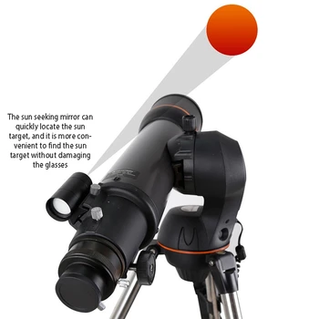 Angeleyes Solar Finder for Solen Positionering Samlede Finderscope Eclipse & Delvis Solformørkelse Observation Telescope for Astronomy