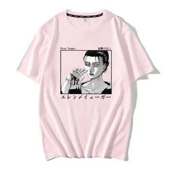 Angreb på Gigantiske Japanske Anime Allen T-shirt med O-hals Mænds kortærmet Harajuku Stil Udskrivning Mode Oversized T-shirt til Mænd