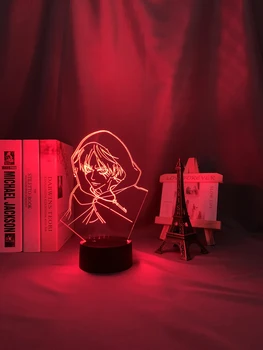 Animationsfilm i 3d Lampe Angreb på Titan Eren Yeager til Soveværelse Dekoration Lys Børn Gave Angreb på Titan LED Nat Lys Eren