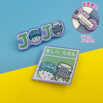 Anime JoJo ' s Bizarre Eventyr, Kira Yoshikage Badge-Knappen Broche Pins Cosplay Kostume Kollektion Tegneserie Tøj, Indretning, Gaver