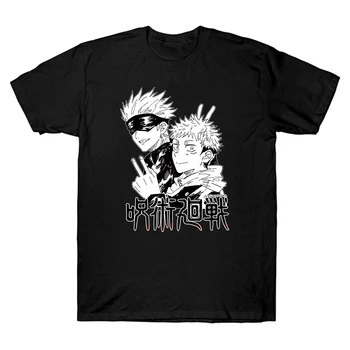 Anime Jujutsu Kaisen Gojo Satoru Yuji Itadori T-Shirt Mandlige Harajuku Kawaii Sommer Top T-shirt Tee Harajuku