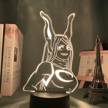 Anime Lampe Min Helt den Akademiske verden Rumi Usagiyama Figurer Kanin 3D Led Nat Lys Hjem Tabel Manga Dekoration Action Gave