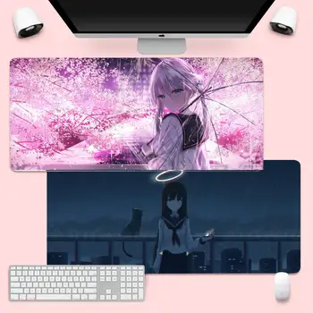 Anime Regn Smuk Anime musemåtten Gaming Mousemat XL Stort Tastatur PC Skrivebord Mat Takuo Anti-Slip Komfort Pad