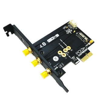 Antenner 802.11+Bluetooth 4.0 Broadcom BCM943602CS BCM94360CS2 Trådløse WiFi-Kort Mini-PCI-E er til PCI-E 1X Adapter PC-WiFi-Adapter