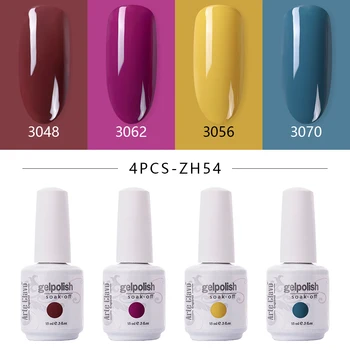 Arte Clavo 4stk/Sæt 15 ml UV Gel Neglelak Soak Off Semi Permanent Langvarig Manicure Neglelak Nail Gel Lak Farver