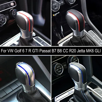 Auto Gear Shift-Knap Håndtag Skifter Side Bolden Til Volkswagen VW CC Chrome/Mat Sølv DSG Logo