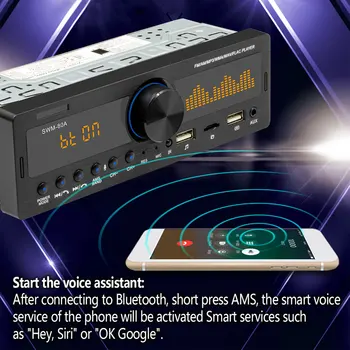 Auto Radio 1 DIN Bil Stereo MP3-Afspiller, Bluetooth, FM AM Autoradio Bil Stereo Radio Fjernbetjening Bil MP3-Multimedia-Afspiller