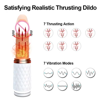 Automatisk Frådede Dildo for Kvinder Varme Realistisk Dildo Teleskopisk Vibrator Med sugekop Sex Legetøj Onani-Maskine