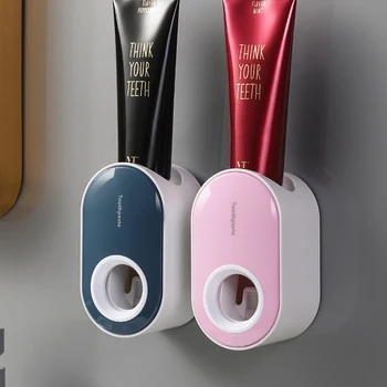 Automatisk Tandpasta Dispenser Squeezers Tandpasta Tand støvtæt tandbørsteholder vægbeslag Stå Badeværelse Tilbehør Sæt