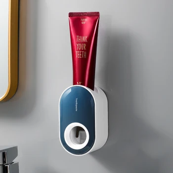 Automatisk Tandpasta Dispenser Squeezers Tandpasta Tand støvtæt tandbørsteholder vægbeslag Stå Badeværelse Tilbehør Sæt