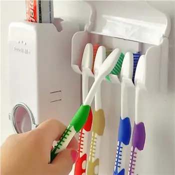 Automatisk Tandpasta Squeezer Tandpasta Dispenser Tandbørsteholder Væggen Suge Vaske Sæt Hjem Værktøjer Badeværelse Tilbehør