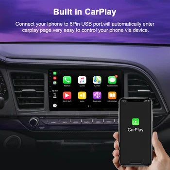 Autoradio Bil Radio for Hyundai I20 2012 - Mms-DVD-Afspiller, GPS-Navigation Android 10.0 Carplay 6G 128G Touch Skærm