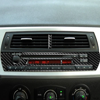BMW Z4 E85 2003-2008 Sort Farve Carbon Fiber Sticker Central Kontrol Radio-Knappen Switch Panel Indvendige Bil Tilbehør