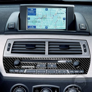 BMW Z4 E85 2003-2008 Sort Farve Carbon Fiber Sticker Central Kontrol Radio-Knappen Switch Panel Indvendige Bil Tilbehør