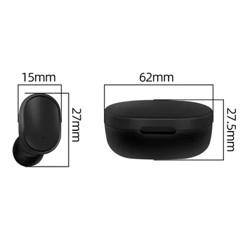 BOHM Trådløse A6S Bluetooth-5.0 Øretelefon TWS HD Stereo Sport Earbuds Gaming Headset til redmi xiaomi huawei telefon