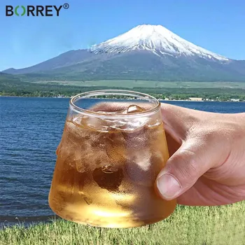 BORREY Mount Fuji Glas Kop Vin Glas Koldt at Drikke Juice Milkshake Kop Krystal Glas Øl, Whisky, Cognac, Vodka Cup Bar Drinkware