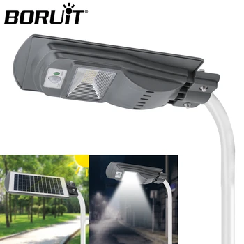 BORUiT Super Lyse 30W Holdbar IPX6 Vandtæt LED Solar Lampe Motion Sensor Udendørs væglampe Garden Street Vej Projektør