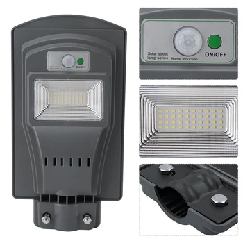 BORUiT Super Lyse 30W Holdbar IPX6 Vandtæt LED Solar Lampe Motion Sensor Udendørs væglampe Garden Street Vej Projektør