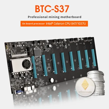 BTC-D37 Minedrift Bundkort 8 GPU ' en PCI-E 16X Slots DDR3 Bundkort med USB 2.0 SATA 3.0 Porte, Computer Dele