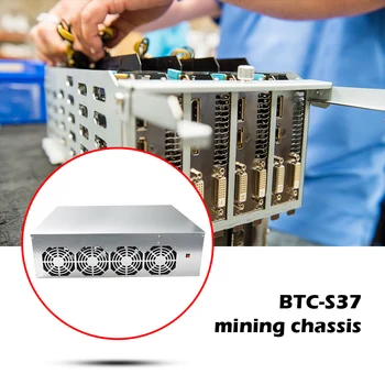 BTC-S37 Minedrift Chassis Combo 8 GPU Bitcoin Crypto Ethereum BTC Med 4 Fans 8GB RAM MSATA SSD-Low Power Miner Bundkort Sag
