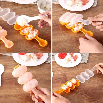 Baby Ris Bold Skimmel Shakers Mad Dekoration Kids Frokost DIY Sushi Kaffefaciliteter Mould Køkken Værktøjer K888