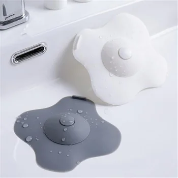 Badeværelse Håndvask Afløb Strainer Prop Gummi Circle Silikone Vask Filter Filter Prop Gulvafløb Hår Køkken Bassin Prop