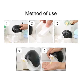 Badeværelse Tilbehør Sneglen Form Flydende Sæbe Dispensere Tryk På Bærbare Tegnefilm Brusebad Shampoo Udlevering Flasker