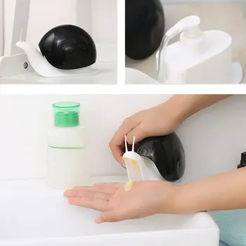 Badeværelse Tilbehør Sneglen Form Flydende Sæbe Dispensere Tryk På Bærbare Tegnefilm Brusebad Shampoo Udlevering Flasker