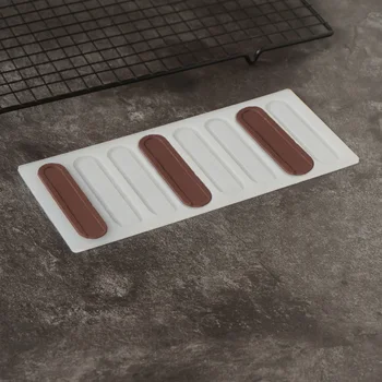 Bar Figur Chokolade Silikone Formen Kage Udsmykning Rundt Hoved Stribe Form Transfer Sheet Mould Kage Kant Decotation