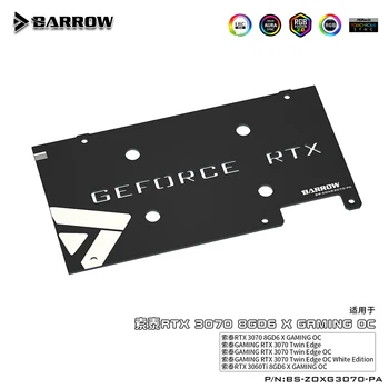 Barrow GPU Vand Blokere For ZOTAC RTX 3070 Gaming Series / 3060Ti, Grafikkort Køler 5V SYNKRONISERING + Blackplate, BS-ZOXG3070-PA