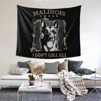 Belgisk Hyrdehund Malinois Mechelaar Mosaik Væg Hængende Gardin Elsker Dog Herder Gobeliner Polyester Picnic Tæppe Trykt