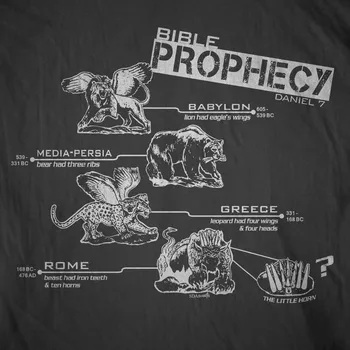 Bibelen er Daniel Kapitel 7, Bibelens Profetier Dyr T-Shirt. Sommer Bomuld kortærmet O-Hals kortærmet T-Shirt Nye S-3XL