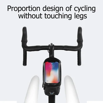 Bike cykel Foran Top Tube Taske 7,0 Tommer Touch Screen Phone Case Taske Vandtæt Cykel Telefon holder til MTB Frame styrtaske