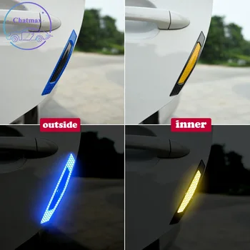Bil, Anti-slid Strip Universal til BMW Serie Auto Døre Carbon Fiber Reflekterende Klistermærker Hjul Øjenbryn Lysende Trim