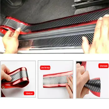 Bil Døren Anti-Kollision Protector Sticker Carbon Fiber Film Strips Anti-Ridse Edge Protector Guard Bånd Tætning Bagtrop