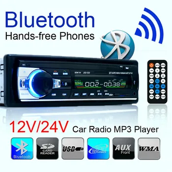 Bil Elektronik DVD-CD-Support MP3 WMA WAV Bil Radio Autoradio Aux Input-Modtager Bluetooth Stereo Audio Afspiller Multimedie