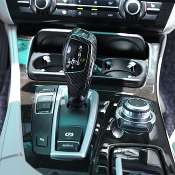 Bil Gear Shift Knappen Dække for -BMW F20 F30 F31 F34 X5 F15 X6 F16-Carbon-Fiber Gear Shift Hoved Bold Kraver Håndtere Sagen