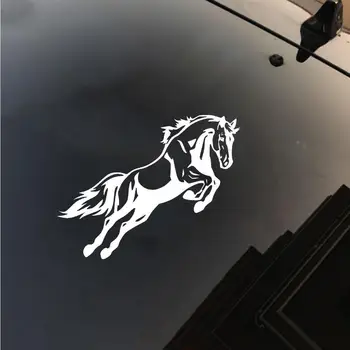 - Bil Klistermærker Mægtige Jumping Hest Kofanger Karrosseri Decal Vinyl Reflekterende Bil Kreative Styling Mærkat Sjove Tegn