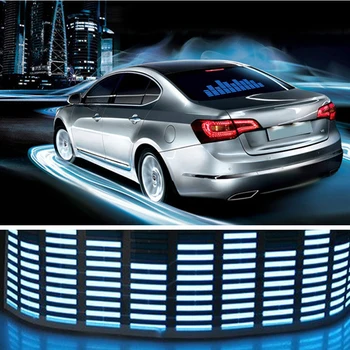 Bil-Lys LED-Musik, Rytme Flash Lamper Lyd Aktiveres Sensor Equalizer Bag Forruden Tilpas Decal Neon Auto Tilbehør