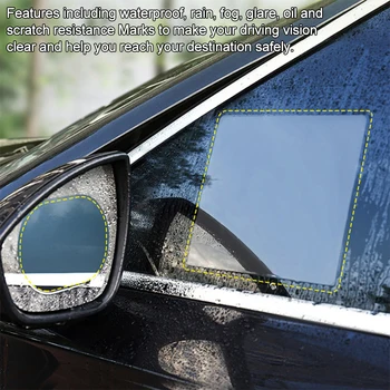 Bil Regn bakspejlet Film, Vandtæt, Anti-Tåge Bil Spejl regnslag Anti-regn Bil Vindue Regn Protector Glas Film Mærkat